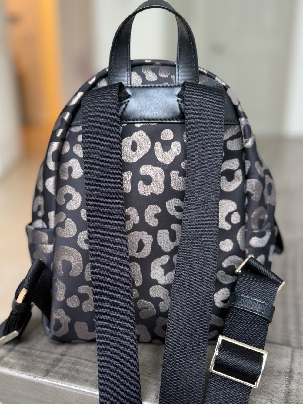Kate Spade Chelsea Little Better Nylon Mini Leopard Print Backpack - Picture 6 of 9